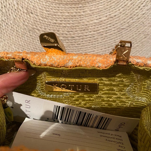 Kotur Coral Sequins Clutch NWT - Picture 7 of 10